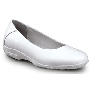 Womens White Slip Resistant Work Shoes Dress Flats